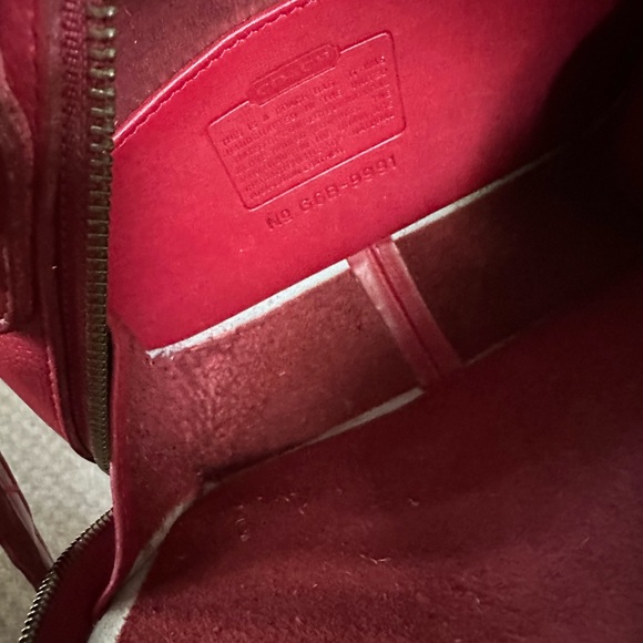 COACH HTF RED vtg LUNCH BOX ZIP🔥9991🔥stunner - Picture 9 of 16